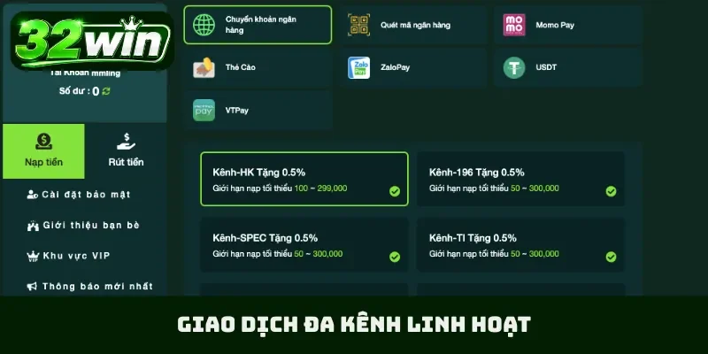 Giao dịch đa kênh linh hoạt